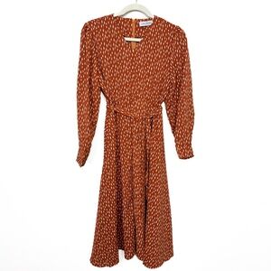 Rust Color Midi Dress Chicwish - L